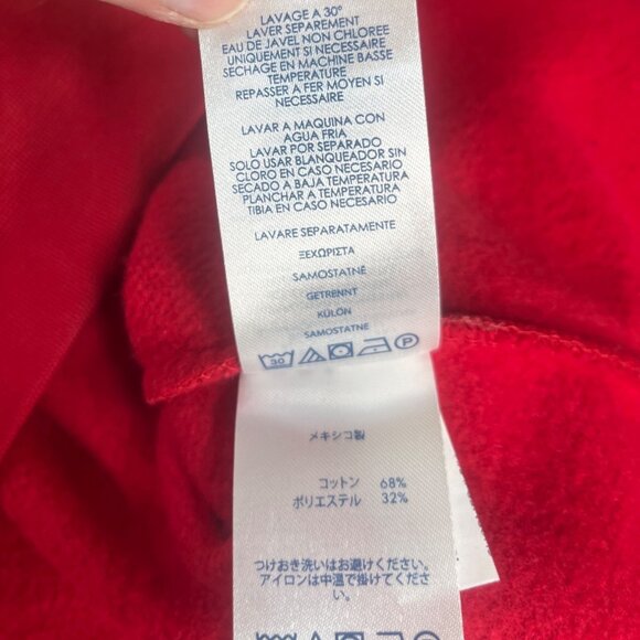 Chaps Everyday Fleece Pullover Mens Medium Red New 1/4 Zip - Picture 9 of 11